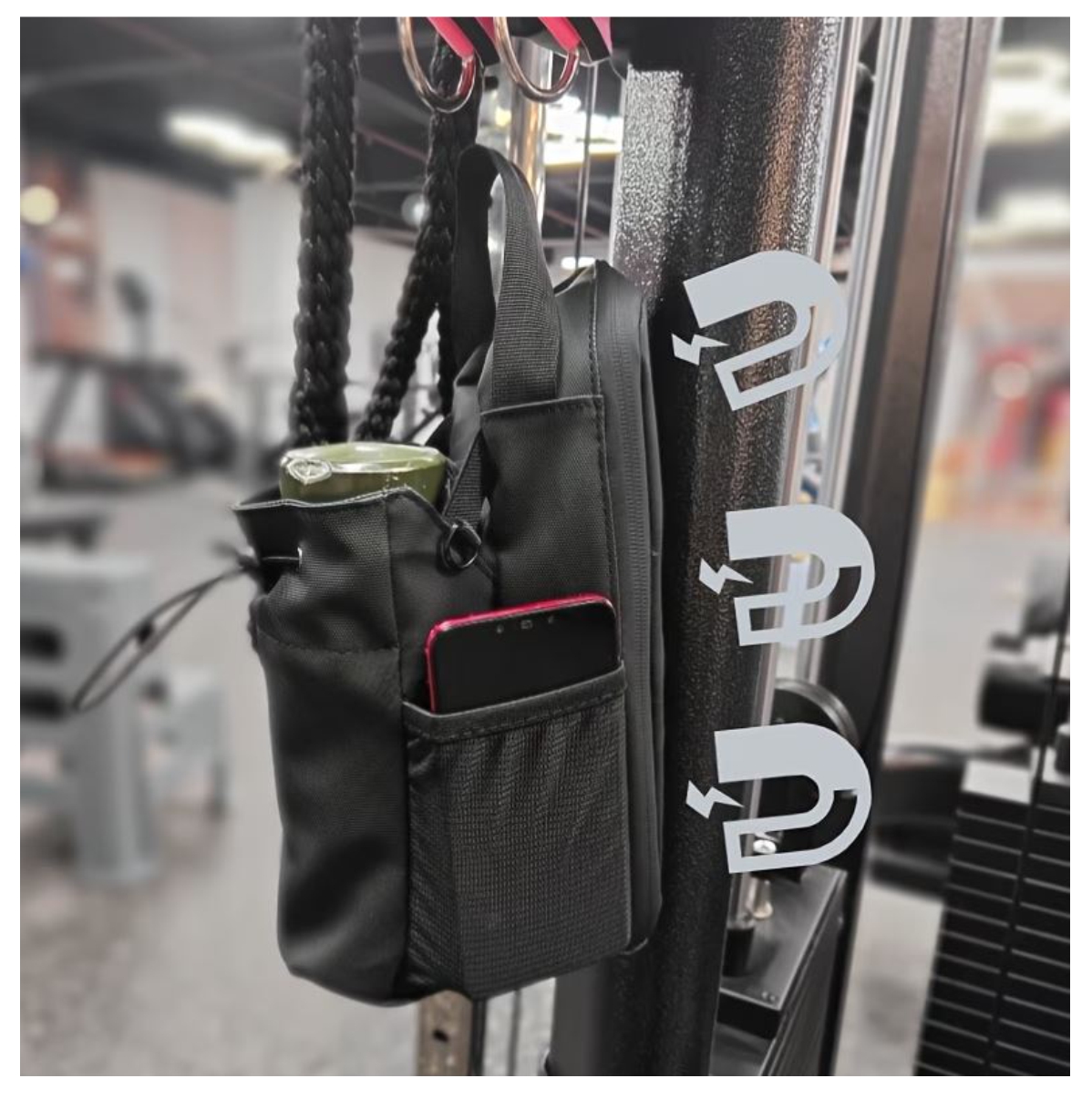 Bolso Cruzado Magnético para Gimnasio